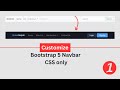 How to Customize Bootstrap 5 Navbar CSS only