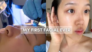 My First Facial Experience (hydrafacial + dermaplaning)