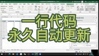 一行代码永久更新数据透视表