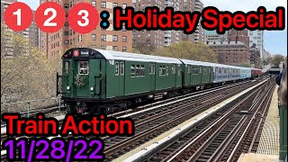 ⁴ᴷ⁶⁰ Mta * Exclusive * : NYCT 1 Train Action , A Little Bit More , Holiday Special Event : 11/28/22.