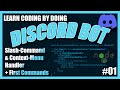 First Coding Project: Discord Bot #1 | Slash-Command & Context-Menu Handler | Learn Coding by doing