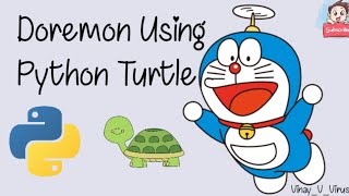 Drawing a Doremon using Python Program 🐢 #python #programming