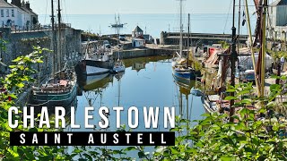 Charlestown Virtual Walk on a Summer Morning - Cornwall 4K Video