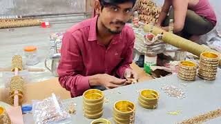 making of lakh bangles || लाख की चुडिय़ा बनाने का तरीका