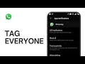 How to Tag Everyone in WhatsApp Group Chat