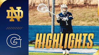 #1 Irish Outlast #11 Georgetown On The Road | Highlights vs Georgetown | Notre Dame Men's Lacrosse