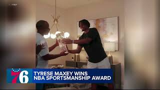 Parents surprise Philadelphia 76ers Tyrese Maxey with NBA Sportsmanship Award