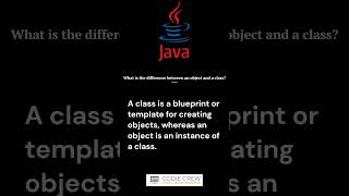 difference object and class java interview questions and answer java tutorial for beginners #coding
