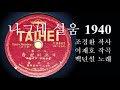 나그네 설움 1940 백년설