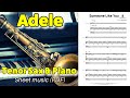 Adele - Someone Like You | Sheet music download | Tenor saxophone & piano arrangement