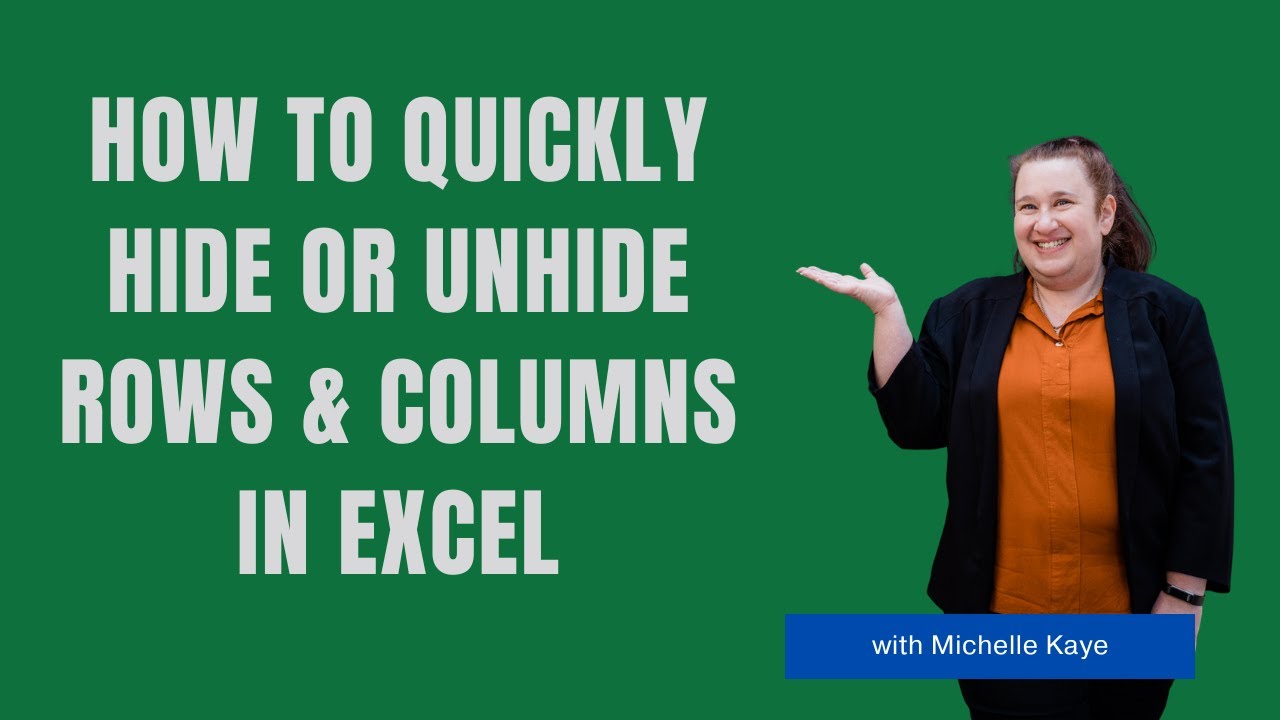 How To Quickly Hide Or Unhide Rows & Columns In Excel - YouTube