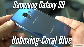 Samsung Galaxy S9 Unboxing Coral Blue T-Mobile