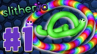 BEST SLITHER.IO FIRST GAME EVER! - Most Addictive Game Ever Slither.io Part 1 (Agar.io With Snakes!)