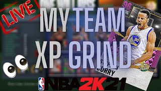 NBA 2K21 MYTEAM *LIVE* EARNING XP FOR PINK DIAMOND STEPH CURRY!