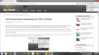 Jak konwertować dokumenty do PDF w Firefox