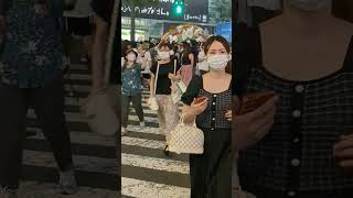 [4K] 🌸 渋谷スクランブル交差点の夜景 . Tokyo 🗼 Japan 🗾.