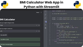 Build a BMI Calculator Web App in Python with Streamlit | Beginner Tutorial