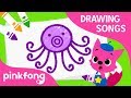 Let's Draw an Octopus | How to draw and Octopus | Drawing Songs | Pinkfong Songs for Children