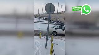 Konya'da kar yağdı, yollar buz pistine döndü