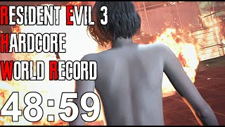 Resident Evil 3 Hardcore Speedrun Former World Record - 48:59