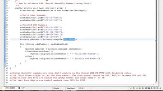 HOW TO VALIDATE SOCIAL SECURITY NUMBER USING JAVA avi
