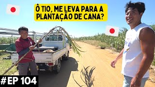 O senhorzinho da ilha me apresentou caldo de cana no Japão