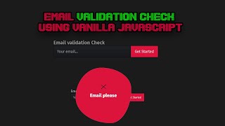 javascript email validation check tutorial || html css js || naymur web