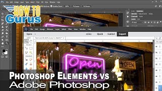 Photoshop Elements vs Photoshop CC : Compare and Review Side by Side Tutorial