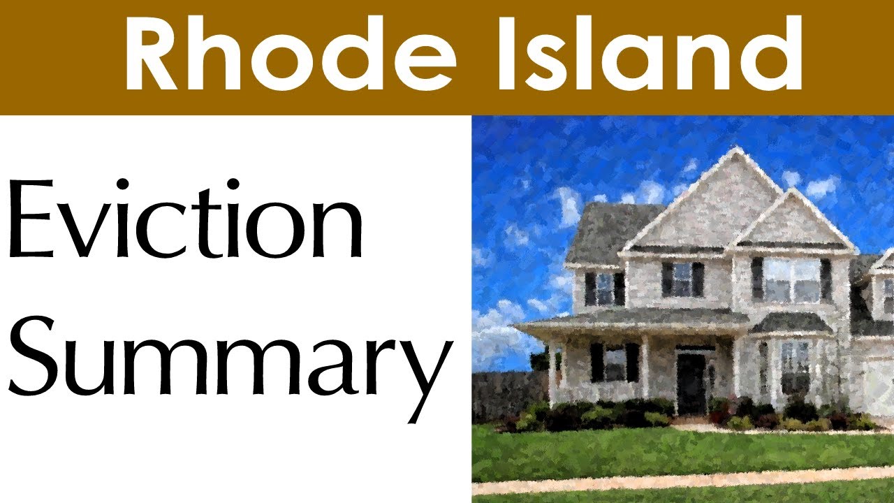 Rhode Island Eviction Laws For Landlords And Tenants - YouTube