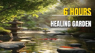 Healing Garden — Company In Silence | Stone Fountain in a Peaceful Garden (6 Hours)