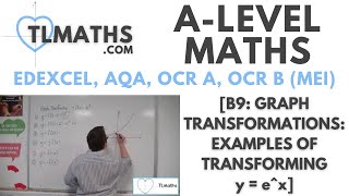 A-Level Maths: B9-17 [Graph Transformations: Examples of Transforming y = e^x]