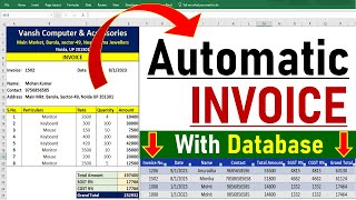 Fully 🔥 Automatic Invoice in Excel | Create Invoice Bill in Excel | MS Excel