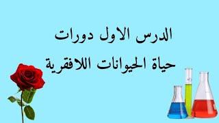 العلوم:الدرس الاول :دورات حياة الحيوانات اللافقرية