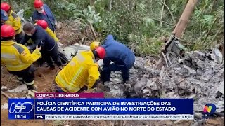 Investigações sobre queda de avião no Norte do estado avançam com apoio da Polícia Científica