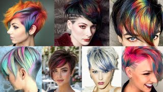 Trendiest Bold & Beautiful 🌈✂️ Funky Color Highlights Blends for Short Haircuts 💥💎