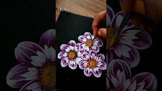 🌟💫 BEAUTIFUL Dahlia Flowers Painting Easy Acrylic Painting #shorts