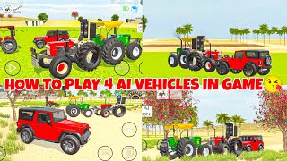 How to Play Indian vehicles 3d Four tractor vehicles mode💥|Indian tractor game#tractorgame