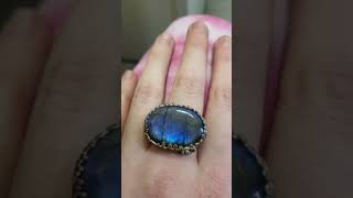 Cleaning and Stone Setting An Antique Styled Labradorite Ring