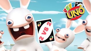 2 VS 2 UNO! rabbids gameplay (0-7 is crazy)