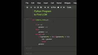 #python programe to find LCM || coding & math