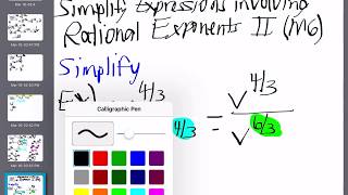 Math Tutorial: Simplify Expressions involving Rational Exponents II (IXL M6)