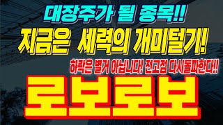 로보로보// 대장주가 될 종목!! 지금은 세력의 개미털기