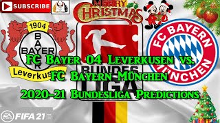 FC Bayer 04 Leverkusen vs. FC Bayern Munich | 2020-21 German Bundesliga | Predictions FIFA 21