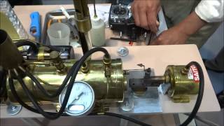 Demonstration of the SAITO Steam engine @ a hobby show