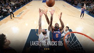 Lakers 113, Knicks 105: Defense steps up as Lakers snap New York's 9-game winning streak