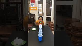 Blow Water Pong Cup Challenge 🤣 - Funny Family Games