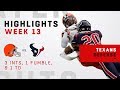 Texans Defensive Highlights vs. Baker & the Browns