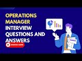 Operations Manager Interview Questions and Answers