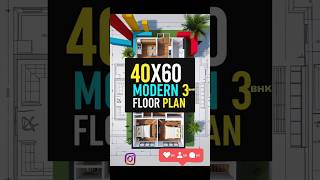 40x60 Modern 3 BHK Floor Plan!