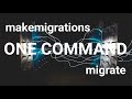 Django: How to makemigrations and migrate in one command #shorts
